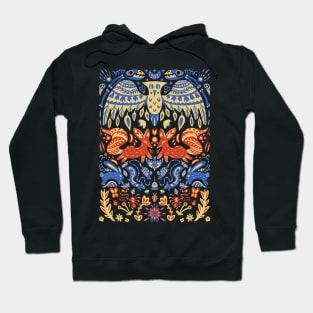 Boho European Folk Art Animal Pattern Hoodie